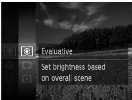Evaluative Set brightness based on overall scene