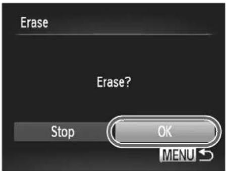 Erase Erase? Stop OK MENU