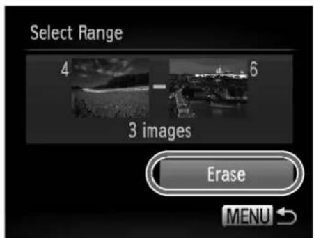Select Range 4 6 3 images Erase MENU