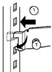 Technical diagram showing a mechanical or electrical component with labeled parts and directional arrows indicating movement or force.