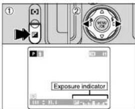 ① ② Exposure indicator