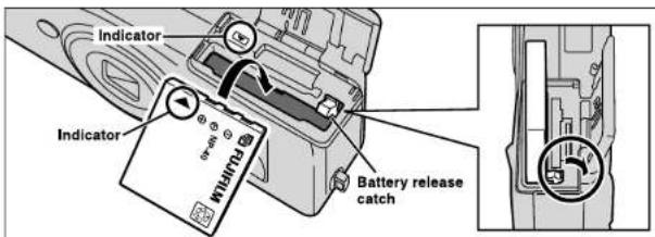 Indicator Indicator Battery release catch