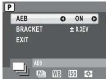 P AEB ON BRACKET ± 0.3EV EXIT AEB M WB ISO