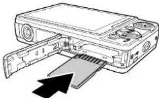 PENTAX Optio M85 - Inserting an SD/SDHC Memory Card - 3