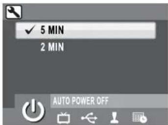 ✓ 5 MIN 2 MIN AUTO POWER OFF