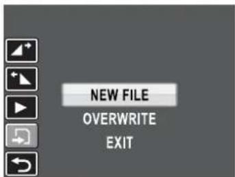 NEW FILE OVERWRITE EXIT