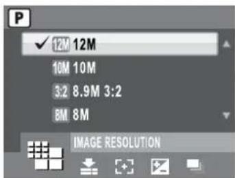 P ✓ 12M 12M 10M 10M 3:2 8.9M 3:2 8M 8M IMAGE RESOLUTION
