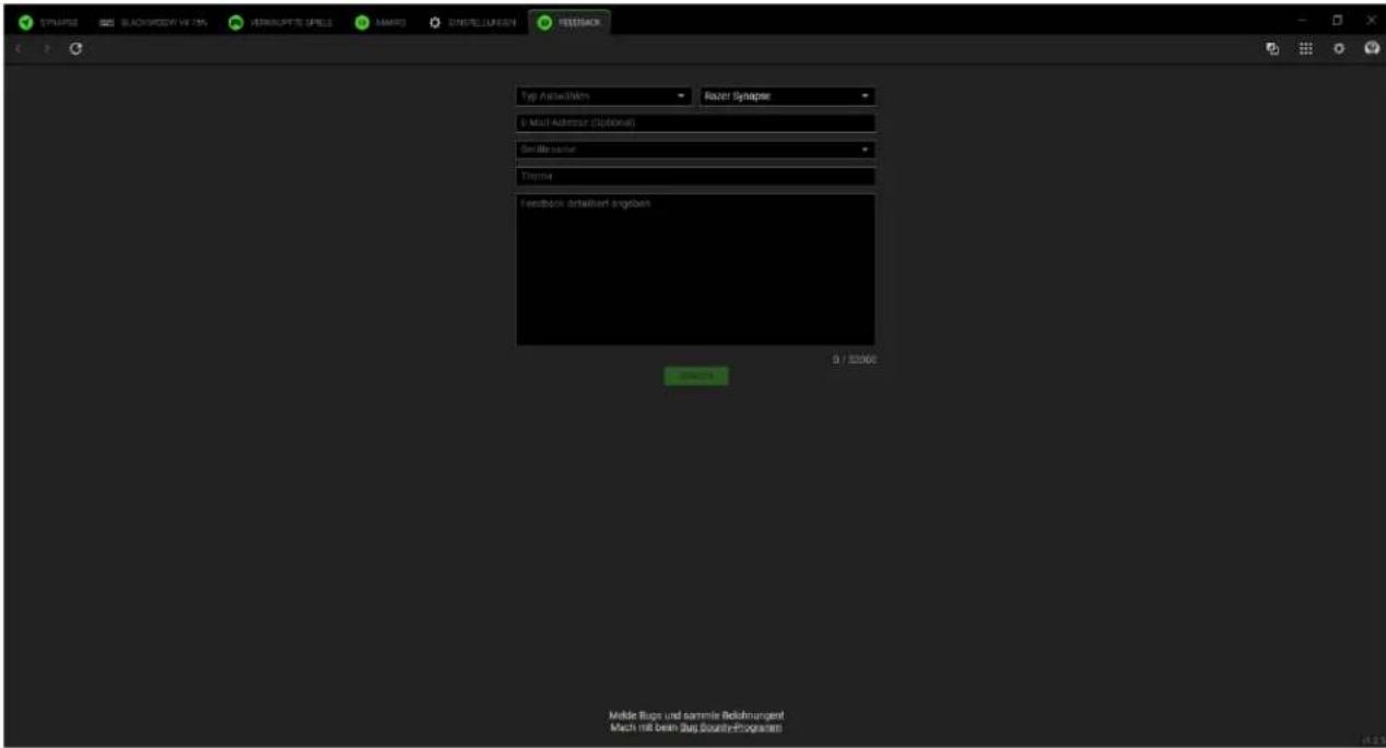 Synapse BLACKDOWN WITH CAN VERKUPPTE SPILL MANGO SINTELUNGEN FEBRACK Top Anwalteln Razer Synapse [ Mail Address (Global) Sentibesense Transer Feedback detailter angeben 0 / 10000 Middle Bugs und sammie Bezahlungen! Mach mit beim Baus CountryProgramm