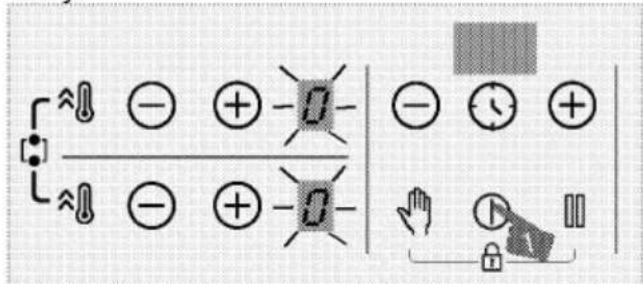 Diagram showing electric field lines and symbols for positive and negative charges, including a hand holding a lock and a battery with warning symbol.