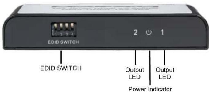 EDID SWITCH 2 ⏻ 1 EDID SWITCH Output LED Output LED Power Indicator