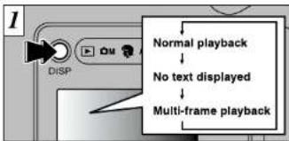 Normal playback No text displayed Multi-frame playback