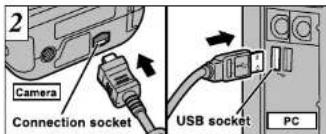 2 Camera Connection socket USB socket PC
