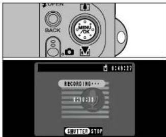 OPEN BACK MIDI /OK 0:49:27 RECORDING... 1:30:31 SHUTTER STOP