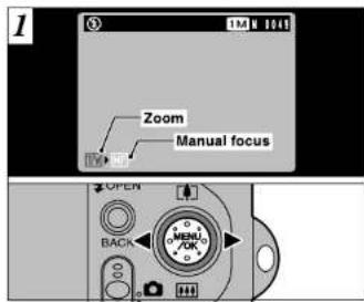 Zoom Manual focus OPEN BACK MENU OK