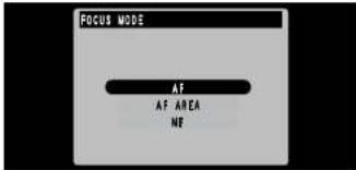 FOCUS MODE AF AF AREA NFE