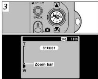 3 OPEN BACK MENU VGA 1069 T STANDBY Zoom bar W