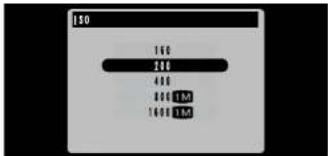 ISO 160 200 400 800 LM 1600 LM