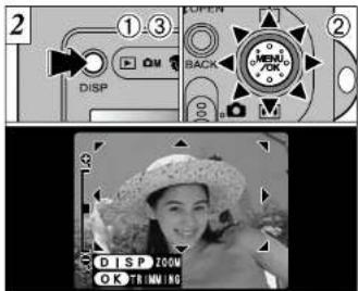 2 ①③ DISP OPEN OFF BACK M 2 DISP ZOOM OK TR IN M NG