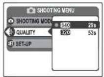 FUJIFILM FinePix A100 - Choosing the Frame Size - 1