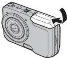 FUJIFILM FinePix A100 - Close the battery-chamber cover. - 1