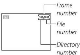 Frame number 100-0001 File number Directory number