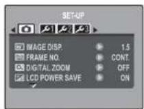 FUJIFILM FinePix A100 - Display the setup menu. - 1