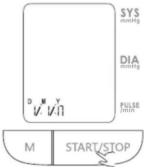 SYS mmHg DIA mmHg PULSE /min M START/STOP