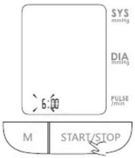 SYS mmHg DIA mmHg PULSE /min 6:00 M START/STOP
