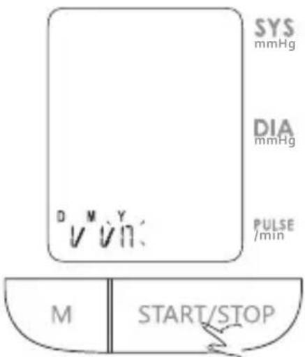 SYS mmHg DIA mmHg PULSE /min M START/STOP