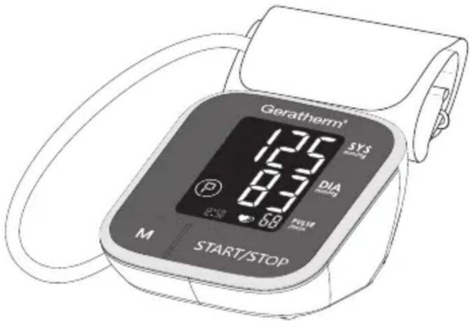 Geratherm® SYS mL/min 125 0.3 P 68 M START/STOP DIA mL/min PULSE Rate