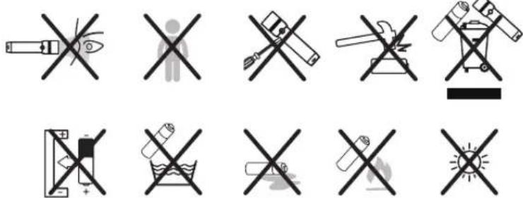 Collection of ten different types of hazardous substances, each marked with a crossed-out symbol and a unique icon.