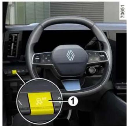 RENAULT Austral (2025) - Aktiviranje, isključenje funkcije protiv proklizavanja - 1