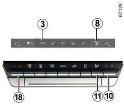 3 8 21° SYNC A/C 21° AUTO 18 11 10 67128