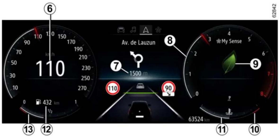 6 110 km/h 13 12 432 km 1/2 1500 m 210 230 250 270 Av. de Lauzun 8 7 110 90 My Sense 63524 km 11 10 62842
