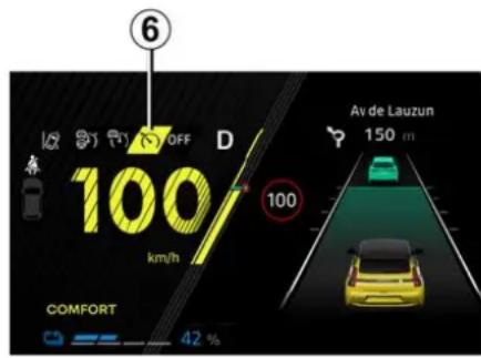 6 OFF D 100/ km/h 100 Av de Lauzun 150 m COMFORT 42 %