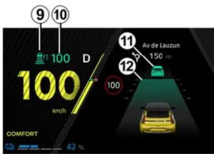 9 10 100 D 100 km/h Av de Lauzun 150 mm 100 COMFORT 42 %
