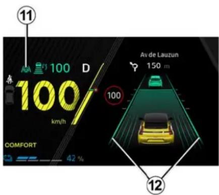 11 100 D 100 km/h 100 Av de Lauzun 150 m COMFORT 42 % 12