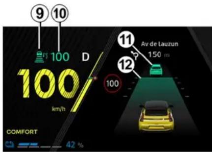 9 10 100 D 100 km/h 11 Av de lauzun 150 m 100 COMFORT 42 %