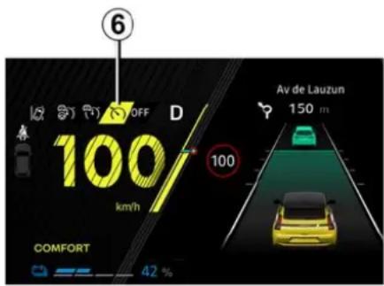 6 OFF D 100/ km/h 100 Av de Lauzun 150 m COMFORT 42 %