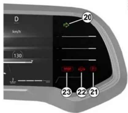 D km/h 130 20 STOP 23 22 21