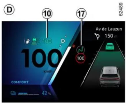 D 10 17 62489 100 km/h N 100 Av de Lauzun 150 m COMFORT 42 %