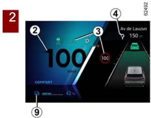 2 100 km/h 3 100 Av de Lauzun 150 m COMFORT 42 % 9 62492
