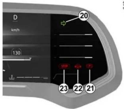 D km/h 130 20 STEP 23 22 21