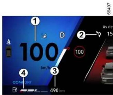 100 km/h D 2 Av de 15 100 3 COMFORT 4 490 km
