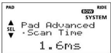 PAD BOW RIDE SYSTEM ▲ Pad Advanced ▼ - Scan Time 1.6ms