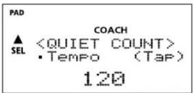 PAD COACH ▲ SEL • Tempo (Tap) 120