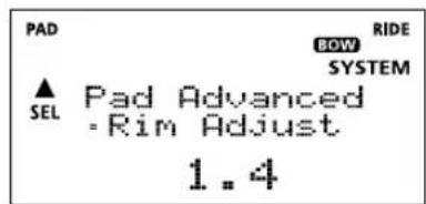 PAD ROW RIDE SYSTEM ▲ Pad Advanced SEL - Rim Adjust 1.4