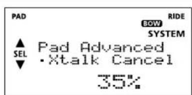 PAD BOW RIDE SYSTEM ▲ Pad Advanced • Xtalk Cancel 35%