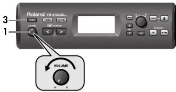 ROLAND V-Compact TD-4KX2 - 電源を入れる/切る - 1