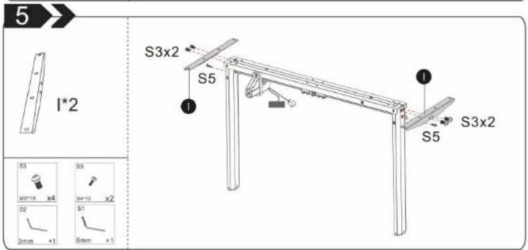 5 I*2 S3x2 S5 S3x2 S5 S5 M*10 x4 M*12 x2 S2 3mm x1 S1 6mm x1